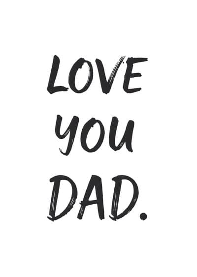 Fathers Day Card Bold Typography Modern