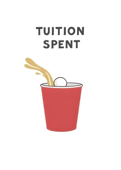 Funny Graduation Card Beer Pong Modern Design