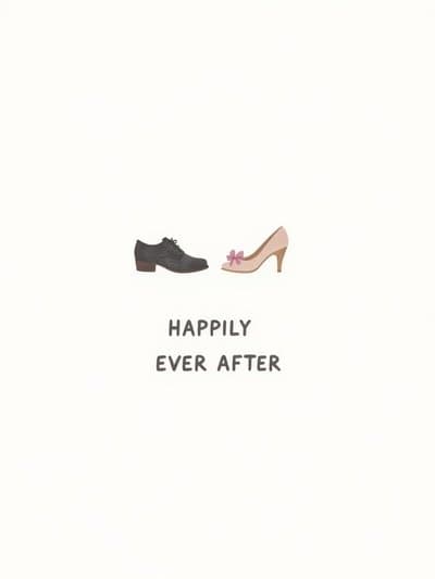 Wedding Greeting Card Modern Shoe Design