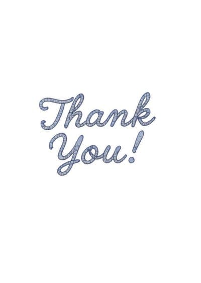 Thank You Greeting Card Modern Handlettered Design
