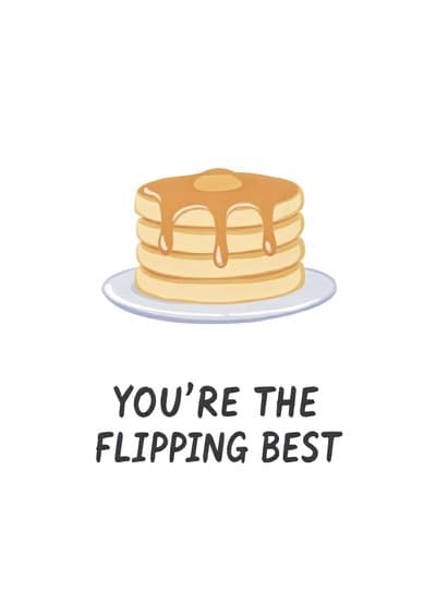 Funny Pancake Greeting Card Cute Illustrated Design