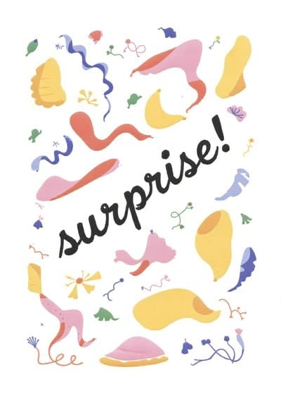 Surprise Greeting Card Modern Abstract Colorful Design