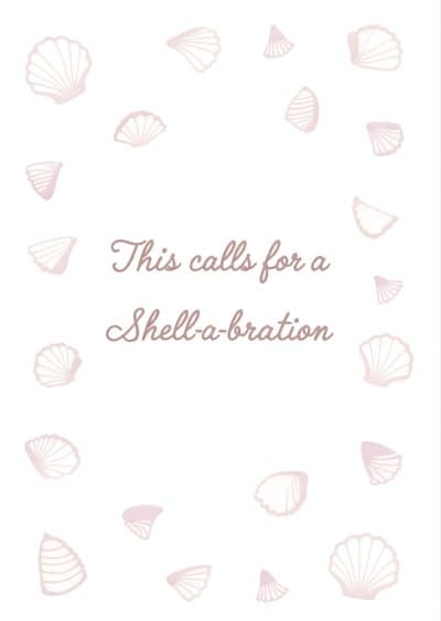 Funny Birthday Greeting Card Modern Seashell Design