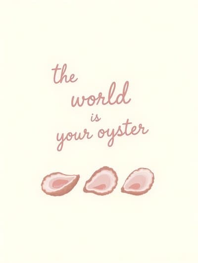 Inspirational Greeting Card Modern Oyster Design