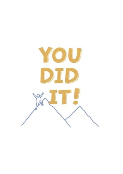 Congratulations Card Mountain Triumph Illustration