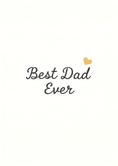 Funny Dad Card with Heart Accent