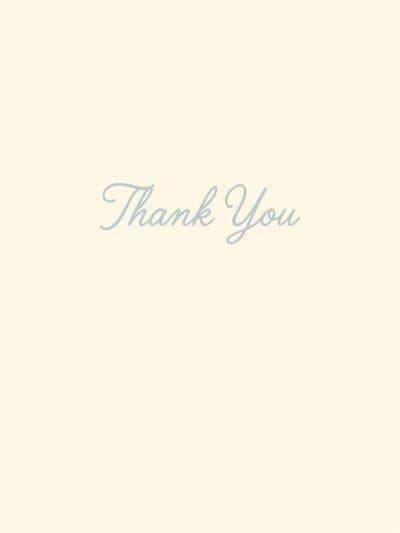 Thank You Card Elegant Minimalist Design