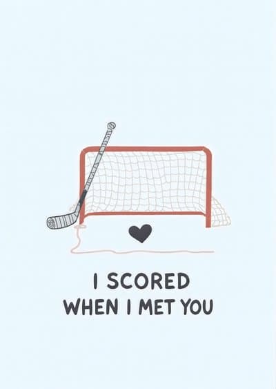 Funny Love Greeting Card I Scored When I Met You