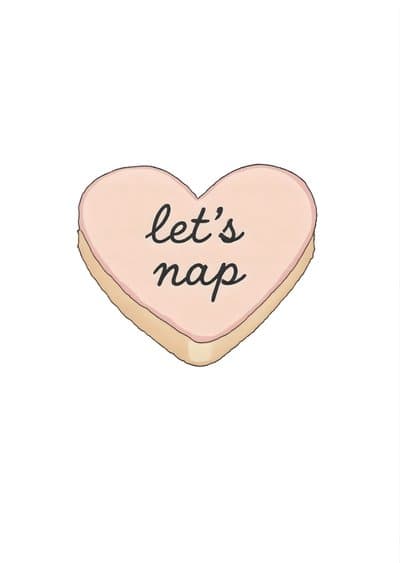 Funny Greeting Card Pink Heart Cookie Design