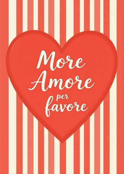 Romantic Greeting Card Red Heart Design