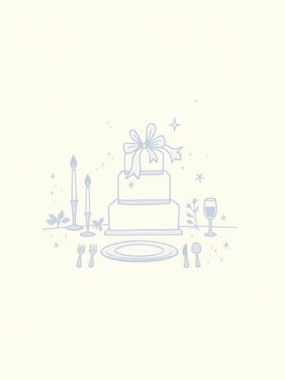 Elegant Wedding Greeting Card Modern Cake Design
