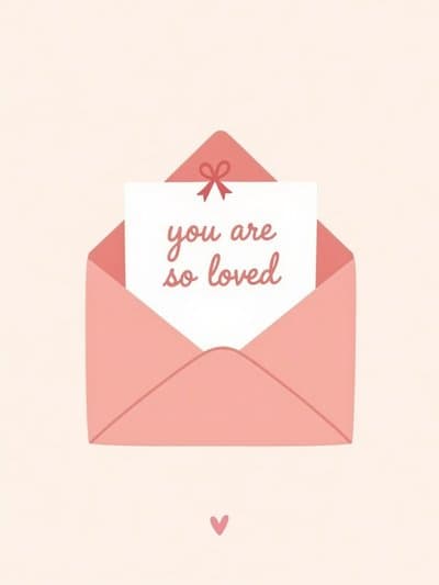 Love Greeting Card You Are So Loved Modern Design