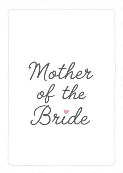 Mother of the Bride Card Modern Elegant Design