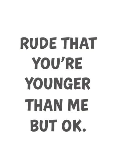 Funny Birthday Card Bold Text Modern Design