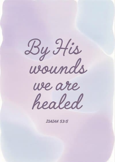 Bible Verse Greeting Card Watercolor Background
