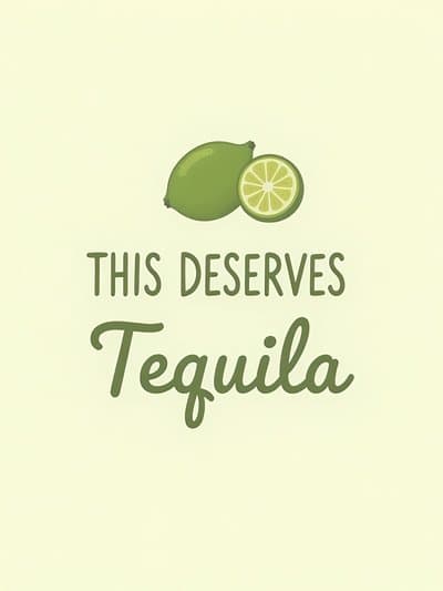 Funny Congratulations Greeting Card Lime Tequila
