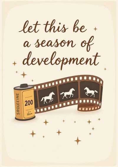 Inspirational Greeting Card with Film Strip Design